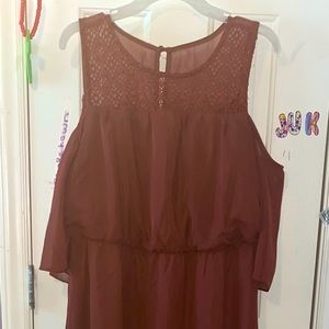Rusty Red on and off shoulder summer dress, size XL worn once.
